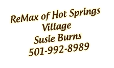 ReMax of Hot Springs Village Susie Burns  501-992-8989