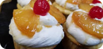 Pineapple Right Side Up Cupcakes