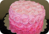 Fading Pink Rose Cake