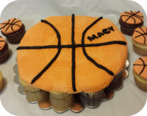 Pull-a-part Basketball Cupcake Cake