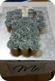 Groom Cupcake Cake