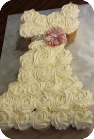 Wedding Dress Cupcake Cake