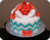 Little Miss Priss - Baby Butt Baby Shower Cake