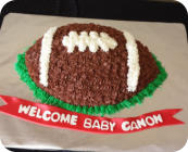 Football Baby Shower Cake