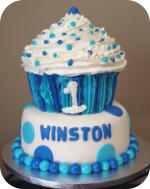 Cake & Giant Cupcake Birthday Cake