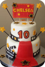 Red Carpert Event Birthday Cake