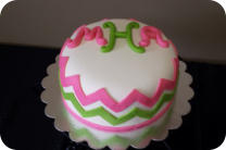 Chevron Birthday Cake