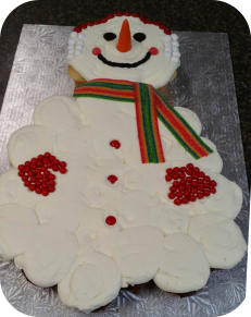Snowman Cupcake Cake